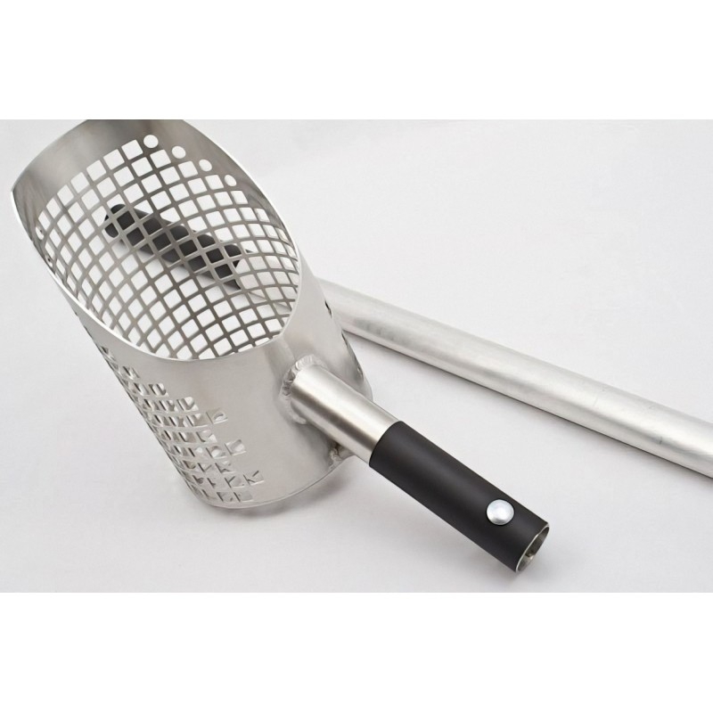 Silent Bull® Sand Scoop L mit 25 x 15cm Edelstahl-Korb Extra Stabil